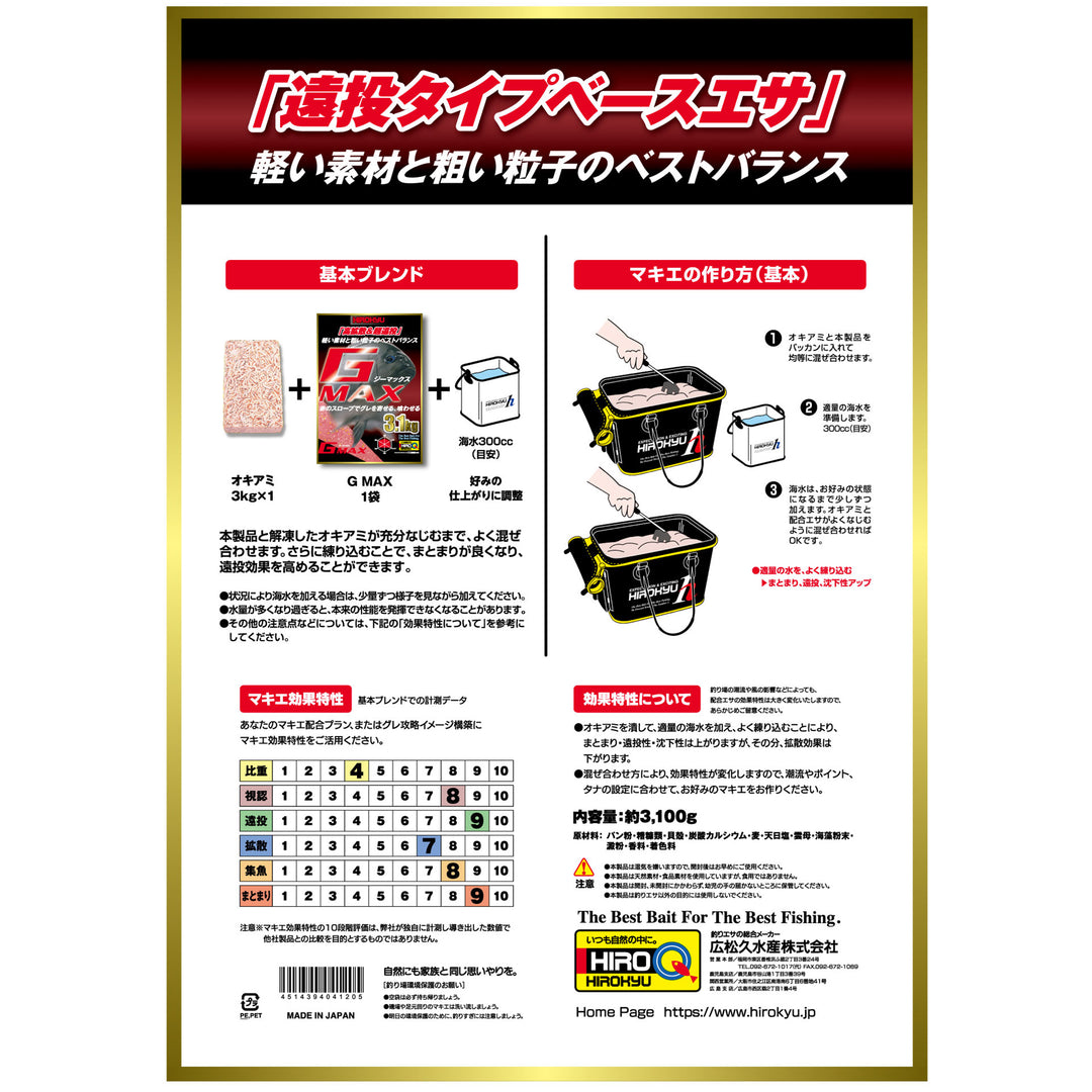 GMAX (ジーマックス)3.1kg – 釣りエサの総合メーカー「ヒロキュー」 GMAX (ジーマックス)3.1kg – 釣りエサの総合メーカー「ヒロキュー」